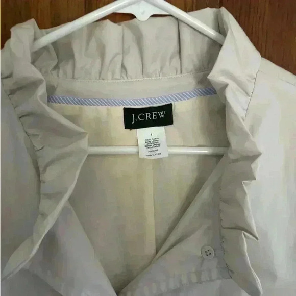 J Crew rain coat NWOT gray/beige. Size 4 - Picture 3 of 8